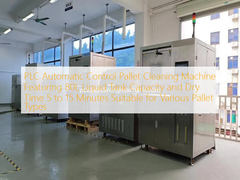 آلة تنظيف البالتات الأوتوماتيكية PLC التي تتميز بسعة خزان سائل 80 لترًا ووقت تجفيف من 5 إلى 15 دقيقة مناسبة لأنواع البالتات المختلفة